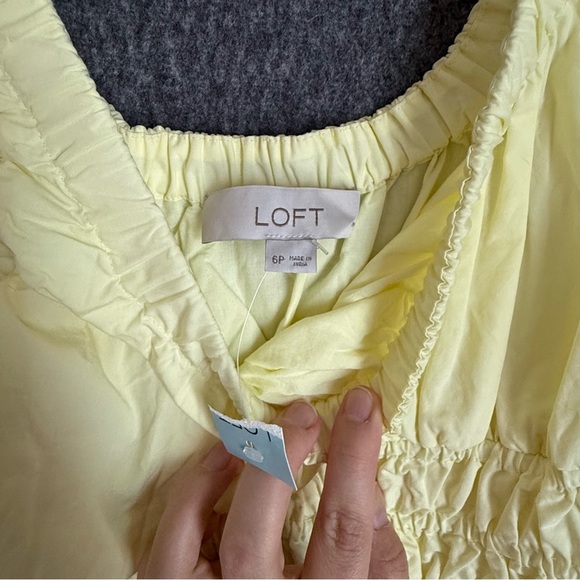 LOFT New Soft Yellow Maxi Dress Sz 6P - Picture 4 of 8